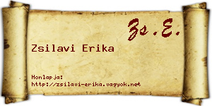 Zsilavi Erika névjegykártya